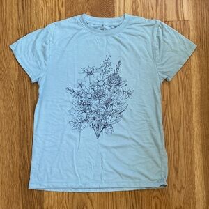 Fifth Sun, sage green, flower print, shirt.